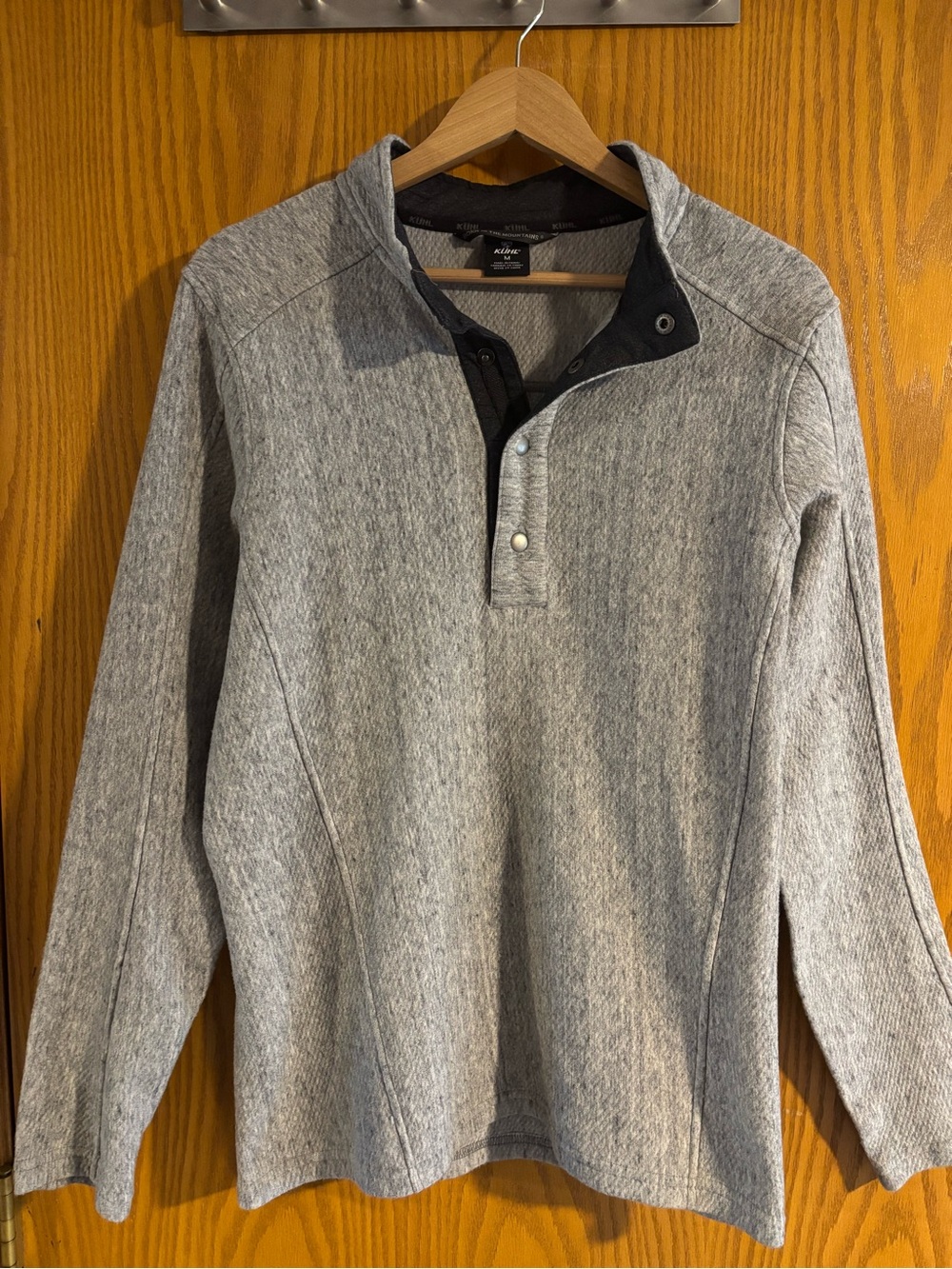 Kuhl Men’s Light Gray Heather Quarter-Snap Zip Pullover Sweater